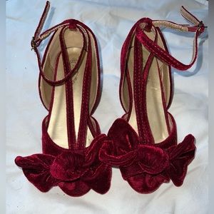 Joyfolie Burgundy Velvet heel Aize 1Y